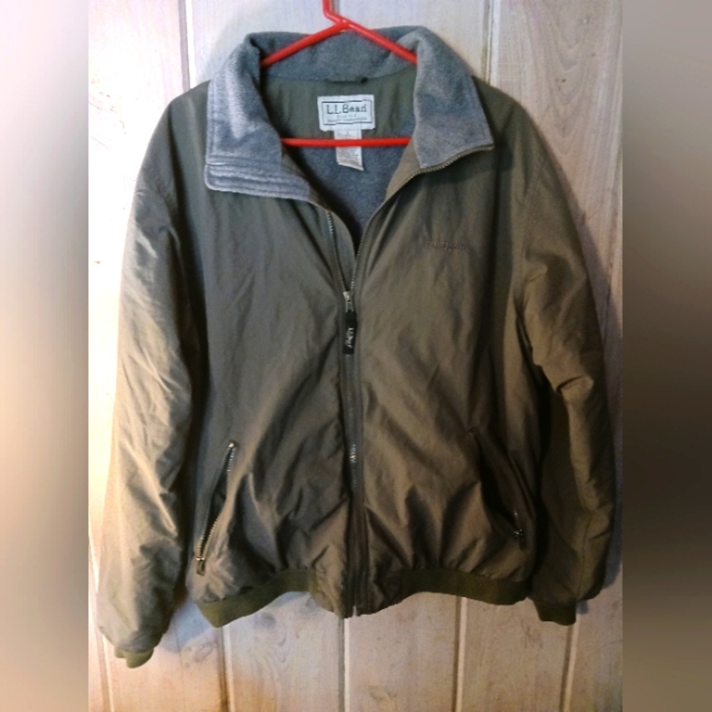 L.L. Bean Classic Men's Olive Bomber Jacket Size Large